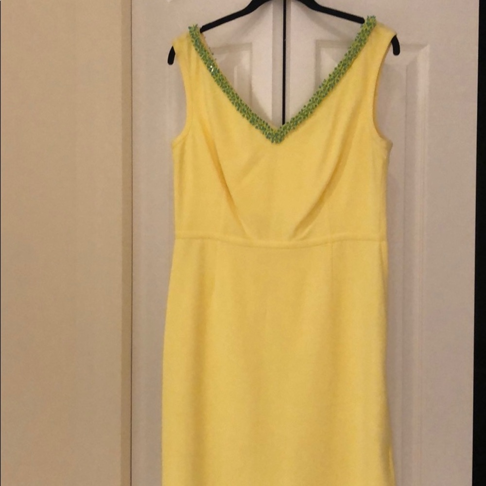 Tory Burch yellow dress. NWOT sz 10
